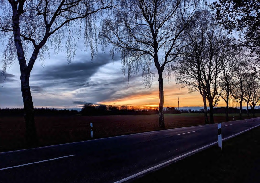 Sonnenuntergang auf dem Jakobsweg