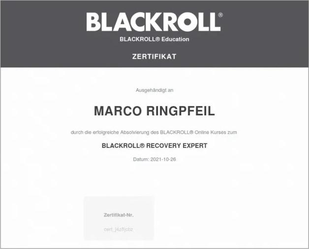 Blackroll Zertifikat