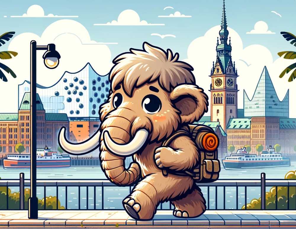 Mammutmarsch Hamburg 2023 - Made bei Dall-E KI